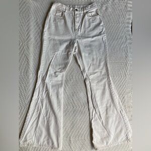 Pacific Sunwear Ivory High Rise Flare Jeans Size 27 Worn Once
